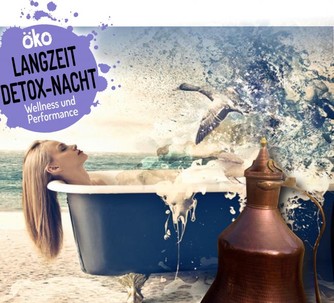 Langzeitbaden, Detox und Kunst Performance, Badewanne im Orientzelt