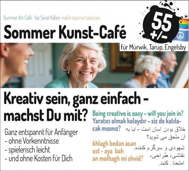 Kreativ sein, ganz einfach - machst Du mit? Ganz entspannt für Anfänger - ohne Vorkenntnisse - spielerisch leicht, entspannt - und ohne Kosten für Dich Sommer Kunst-Café